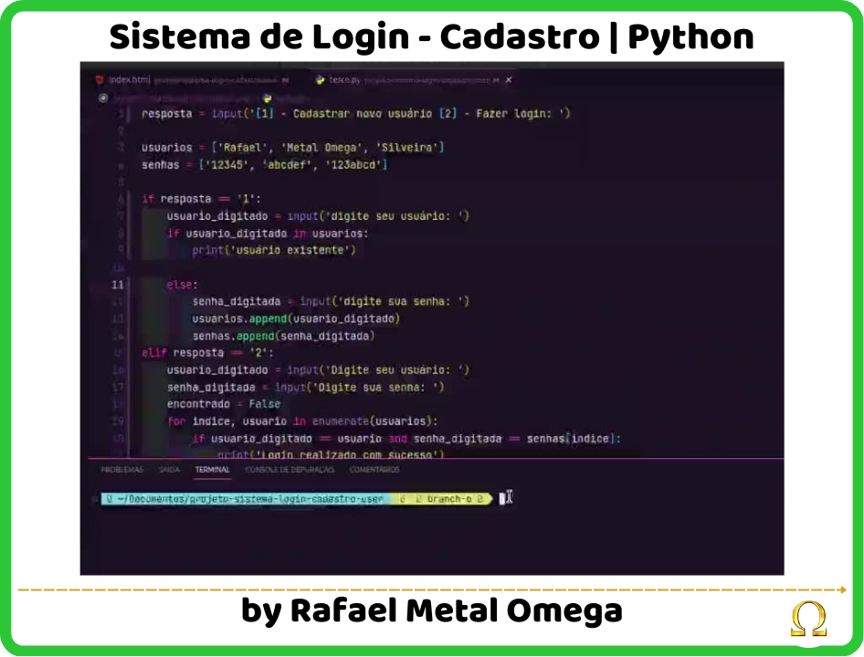 Projeto Sistema de Login e Cadastro de Usuário | Python